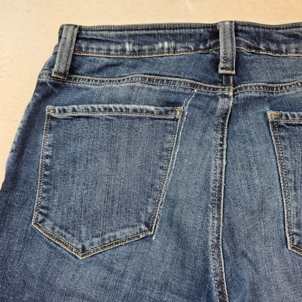 Mavi Jeans Denim Men 32x32 Blue Slim Straight Medium Wash Whiskered Stretch